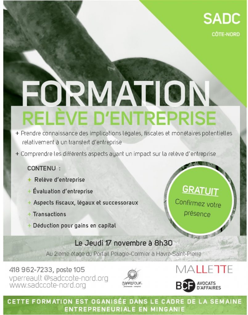 Formation Relève - Mallette BCF